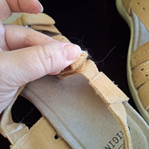 Earth Origins Women’s Sammie Yellow Leather Flat Heel Sandals Shoes US 9 N - Picture 4 of 12